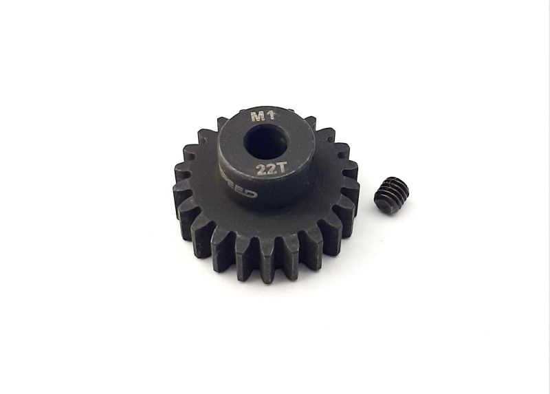 H-SPEED Stahlritzel 22 Zähne Modul 1 - 5mm Welle HSPX122