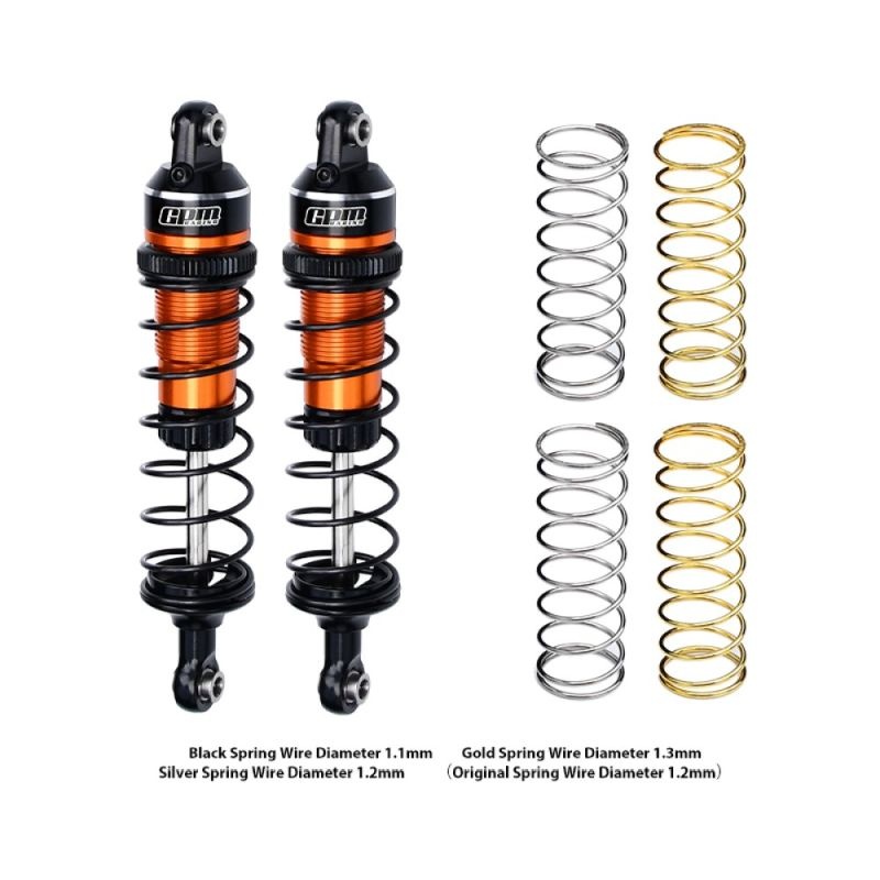 GPM Alu-Dämpfer einstellbar v/h 87mm +Federn orange (2) TRX MiniMaxx TXMM087F/RORBK - Abbildung 1