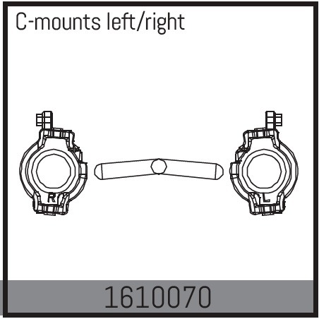 Absima C-mounts left/right 1610070