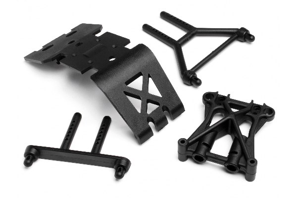 HPI SKIDPLATE, DAEMPFERBREUECKEN SET (E-SAVAGE) 82014