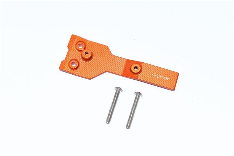 GPM Alu Chassisplattestütze oben hinten orange Traxxas MAXX