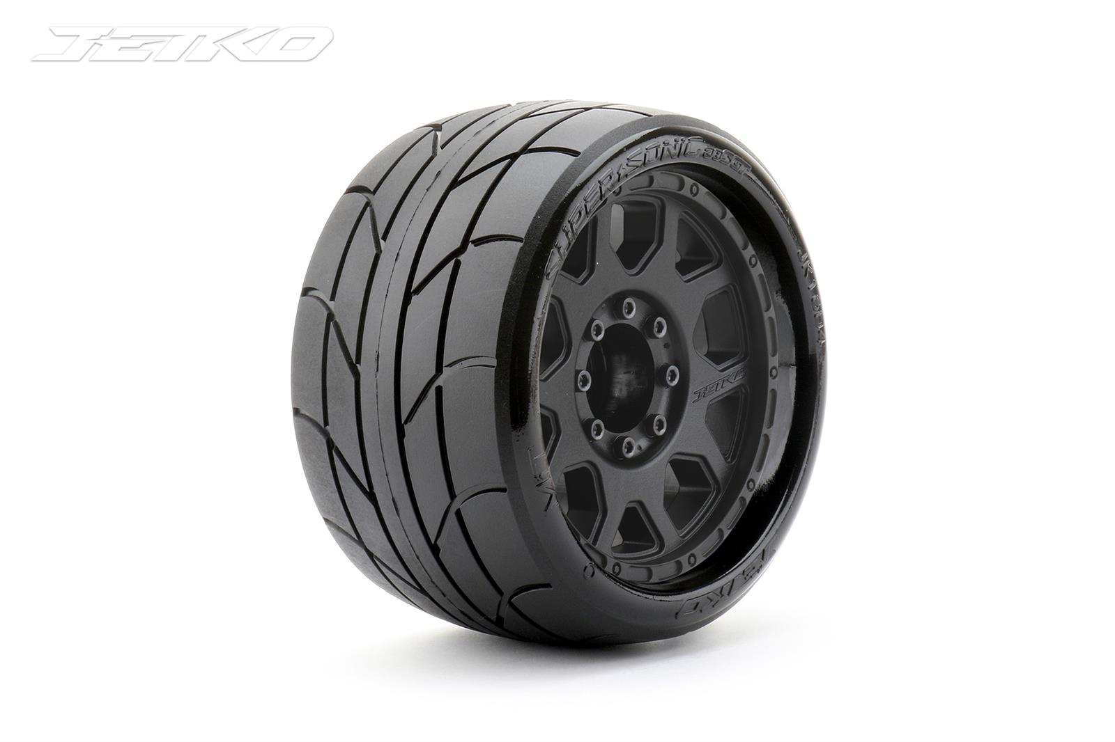 Jetko EX Super Sonic LP Belted 3.8" Black Wheel MAXX 17mm (2) JK1604CB