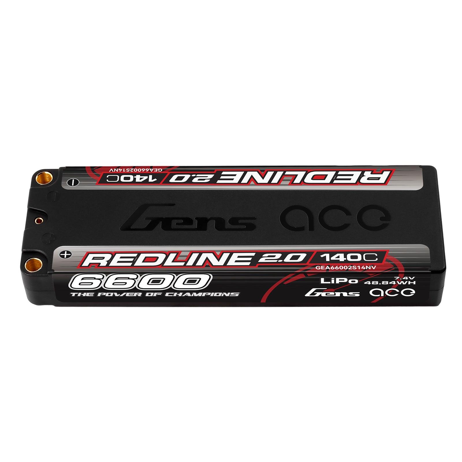 Gens Ace Rotline 2.0 Series 6600mAh 7.4V 140C 2S1P HardCase 57# Lipo Akku GEA66002S14NV