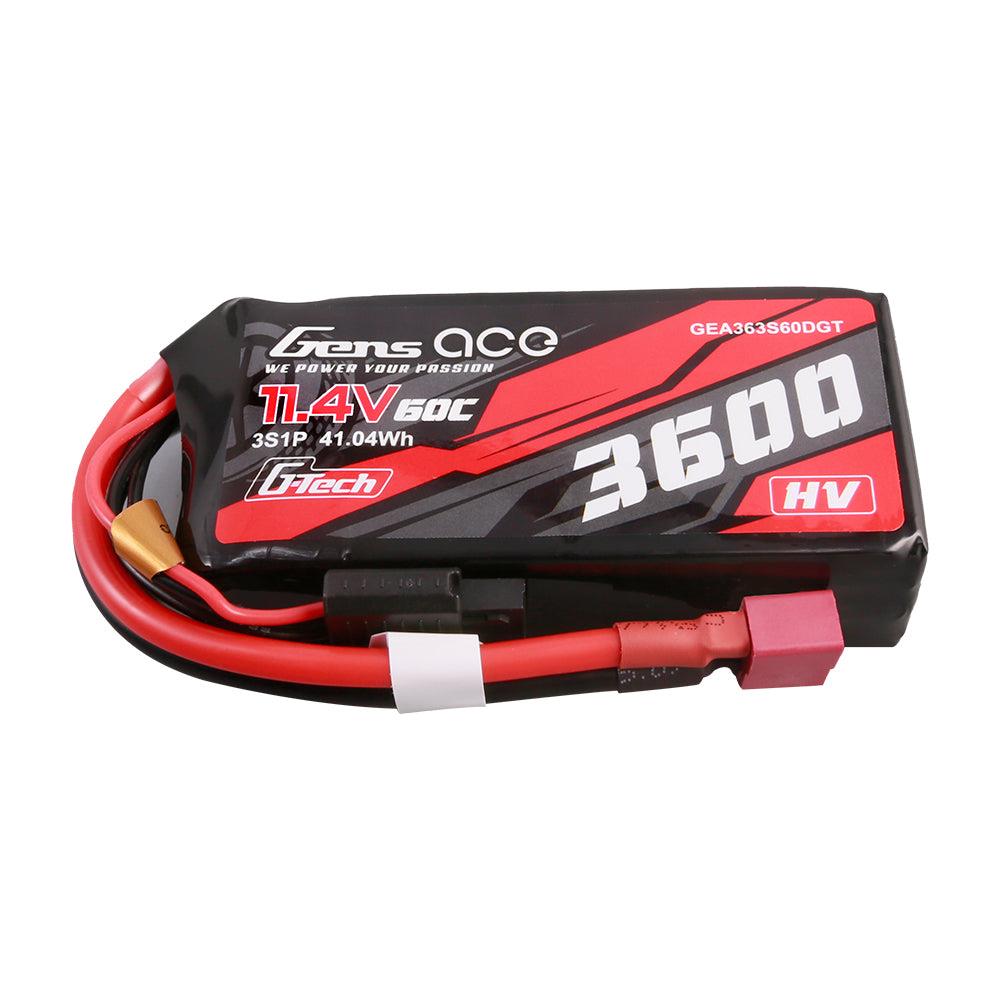 Gens Ace G-Tech 3600mAh 11.4V 3S1P 60C High Voltage Lipo Akku Pack mit T-plug GEA363S60DGT