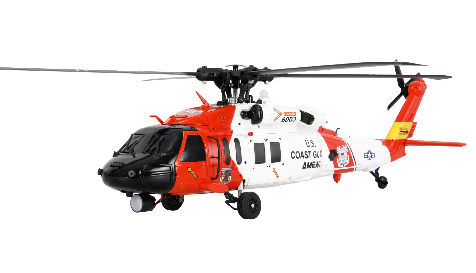 Amewi UH60 Black Hawk Coastguard Helikopter 6G/3D RTF 25366 - Abbildung 1