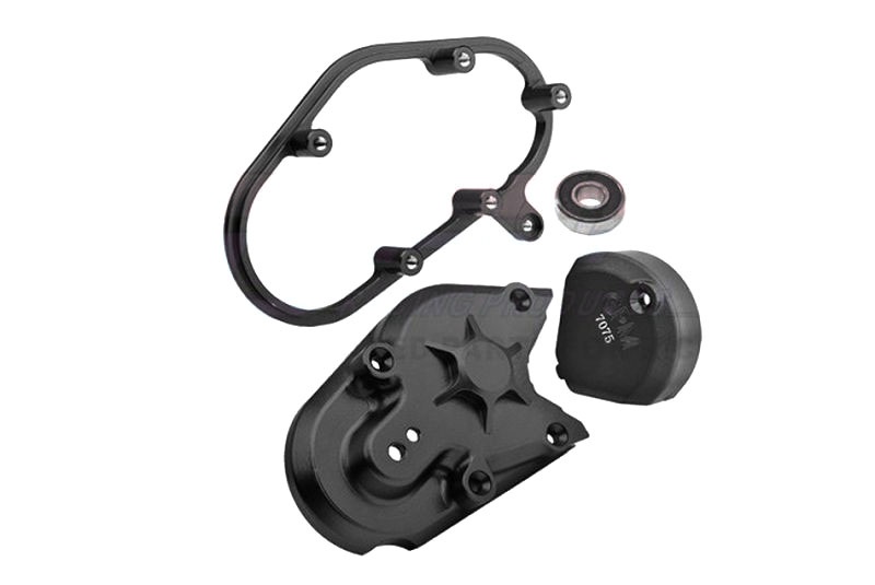 GPM Alu Getriebegehäuse-Set schwarz  1/4 PROMOTO-MX MOTORCYCLE RTR FXR-LOS06000/6 MX038BK