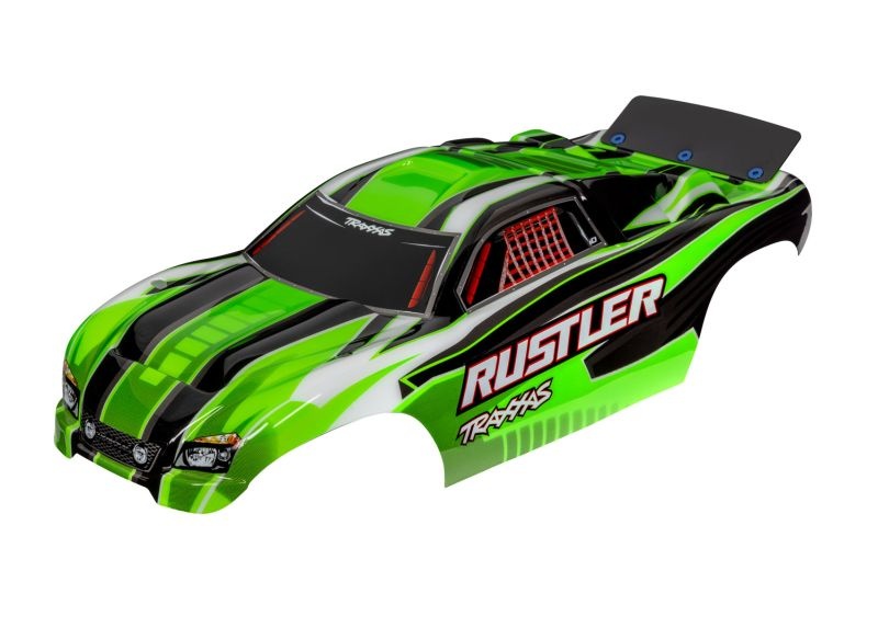 Traxxas Karo Rustler (passt auch Rustler VXL) grün, kpl. lackiert 3750G