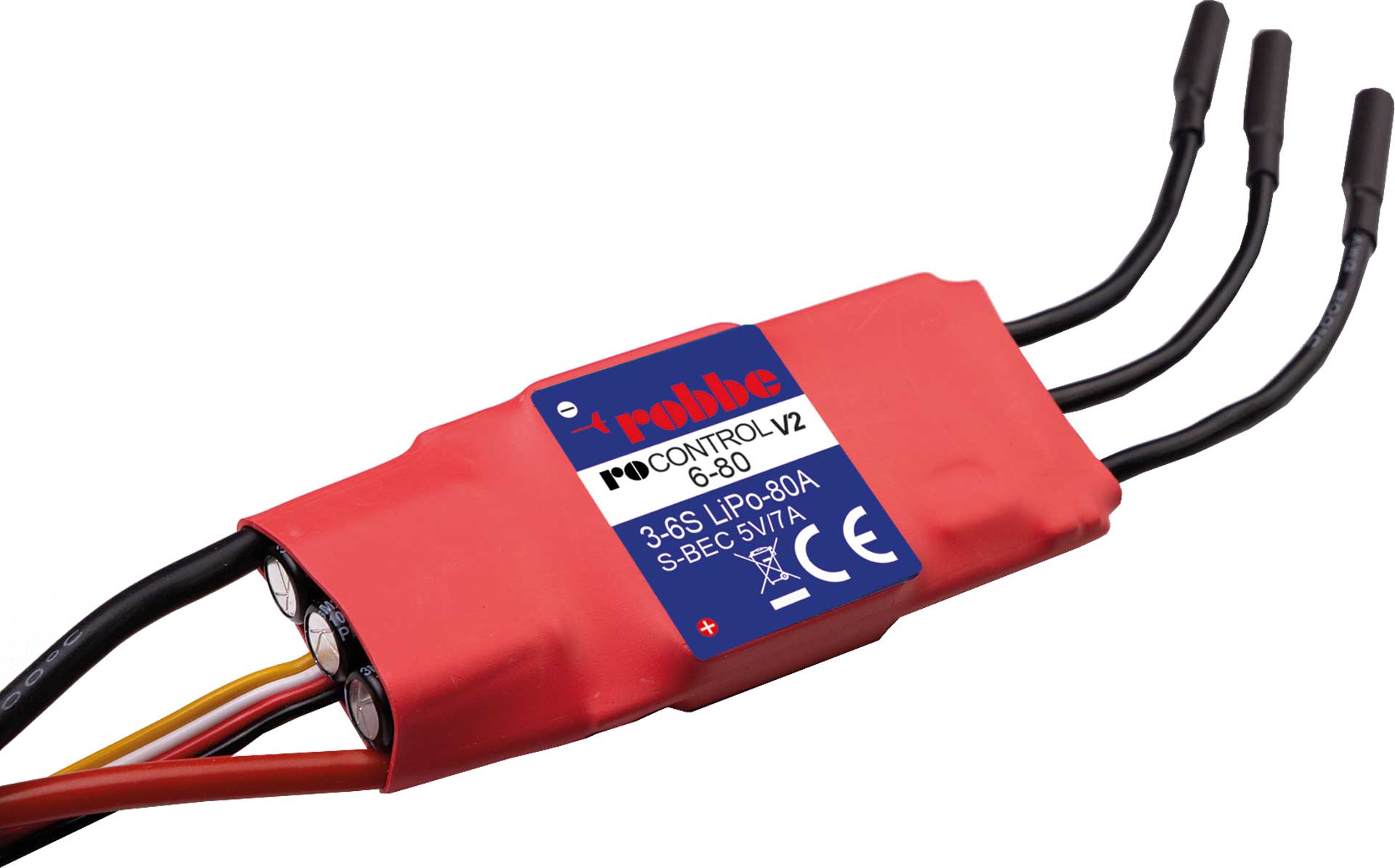 Robbe RO-CONTROL 6-80 V2 3-6S -80(100A) 5V/7A SWITCH BEC Regler 8736