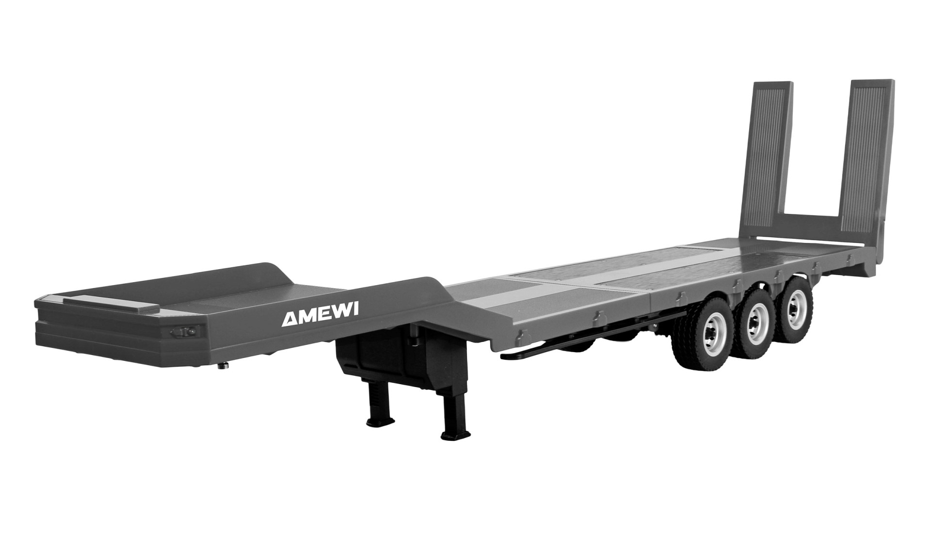 Amewi Tieflader-Sattelauflieger Dreiachser für Scania 1:18 silber 22763 - Abbildung 1