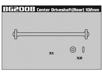Amewi BG2008 Center Driveshaft (Rear) 102mm BG2008