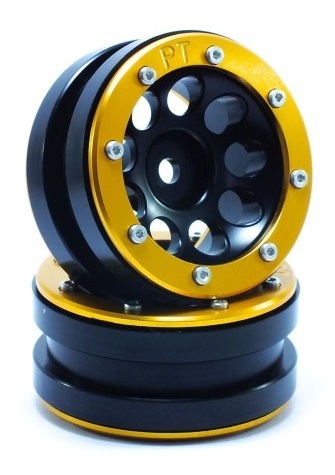 Metsafil Beadlock Wheels PT- Ecohole Schwarz/Gold 1.9 (2 St.) MT0050BGO