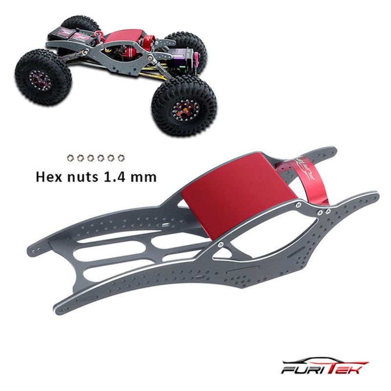 FURITEK SCYTHE V2 ALU FRAME KIT FOR SCX24 CRAWLERS - Gray Kits - Rock Crawler FUR-2151