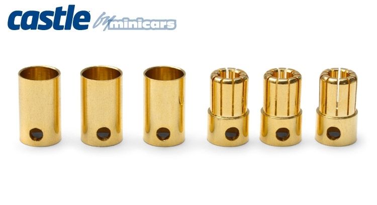 Castle 8mm Bullet Connectors 3 Paar 300A BULLET-8MM