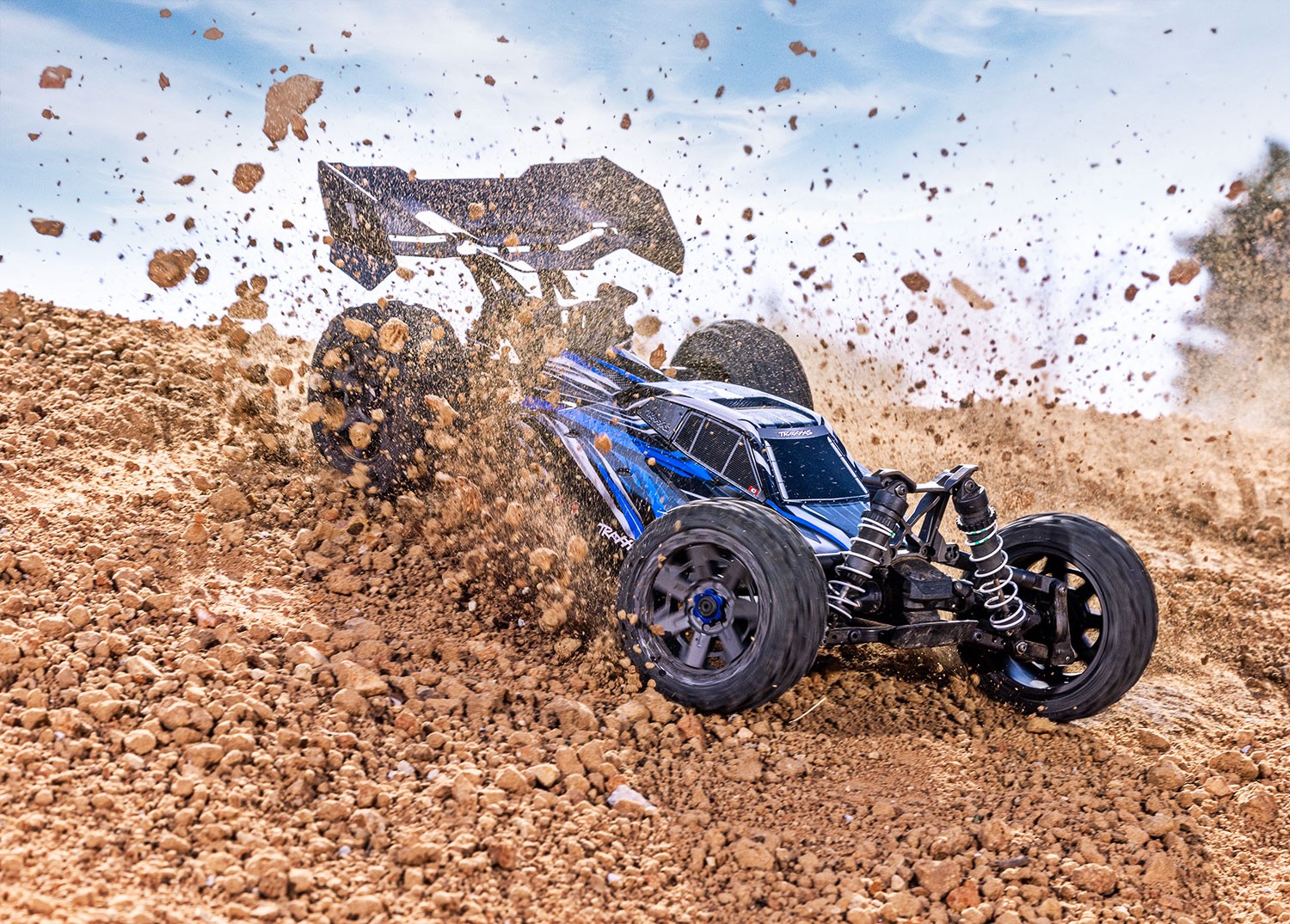 Traxxas JATO 4x4 BL-2S Brushless Buggy blau HD-Teile ARTR 90154-4