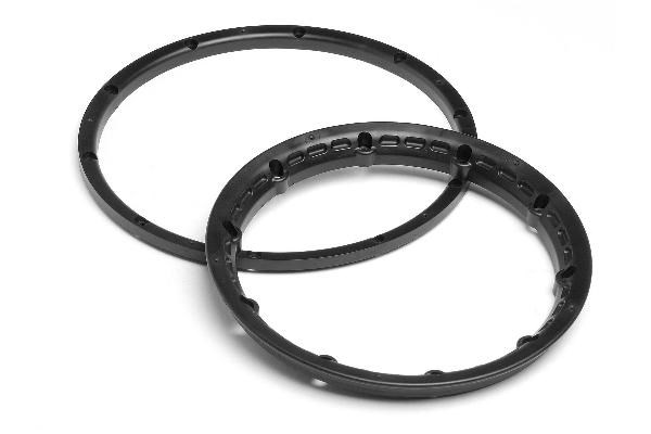 HPI Heavy Duty Bead Lock Felgenringe (Schwarz/2St) HP3271