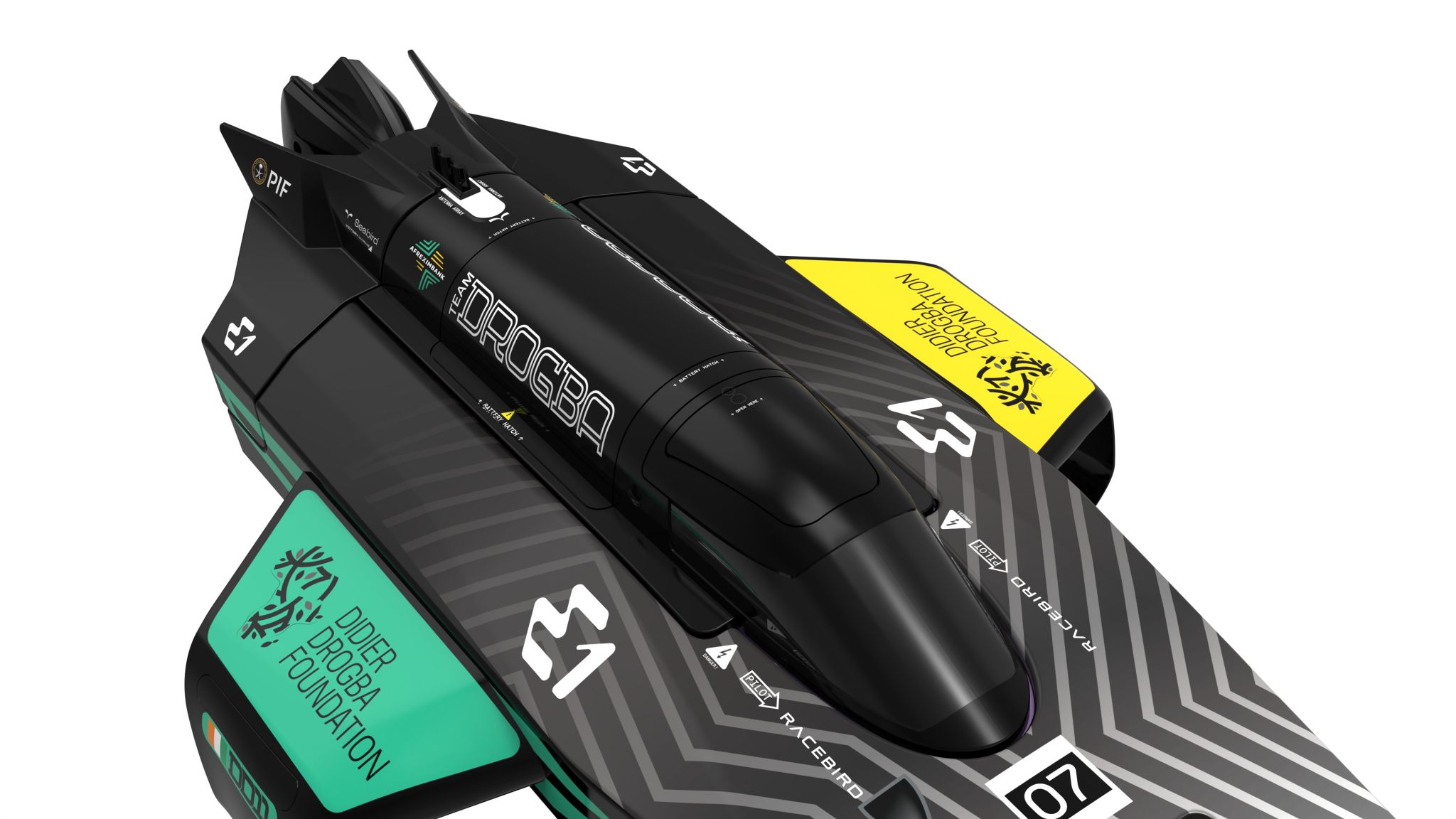 Joysway E1 Racebird Hydrofoil Boat Team Drogba 1/14 Rennboot RTR 8608DROGBA - Abbildung 4