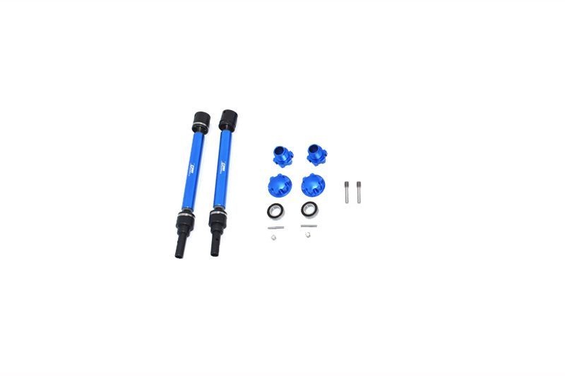 GPM Stahl CVD gehärtet mit Aluwelle Set v/h blau (WideMaxx) Traxxas WideMAXX
