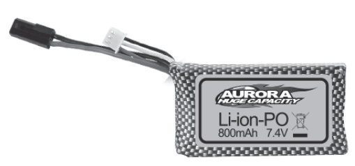 Absima 7.4V 800mAh Li-ion Battery AB30-DJ03 - Abbildung 1