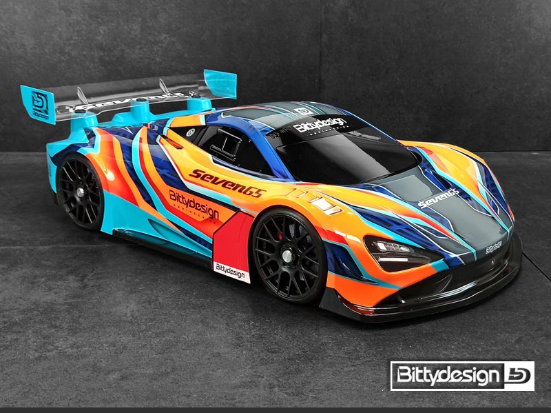BittyDesign Seven 65 1:8 GT Body for SWB uncut unpainted T8-S65