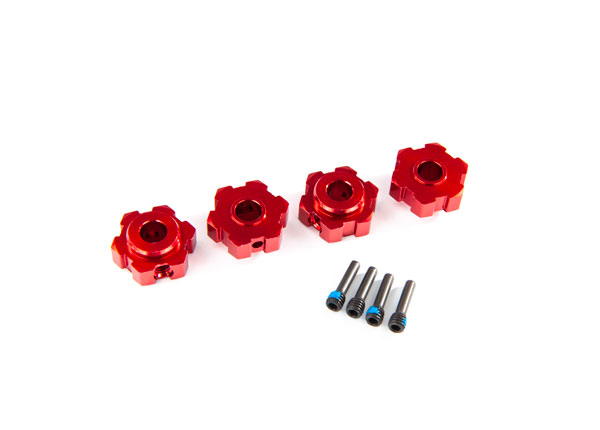 Traxxas Sechskant-Radmitnehmer Alu rot 8956R - Abbildung 1
