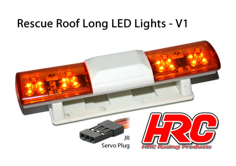 HRC Dachleuchten V1 Orange LED Lichtset 1/10 JR Stecker 6 Blinkenmodus HRC8731O