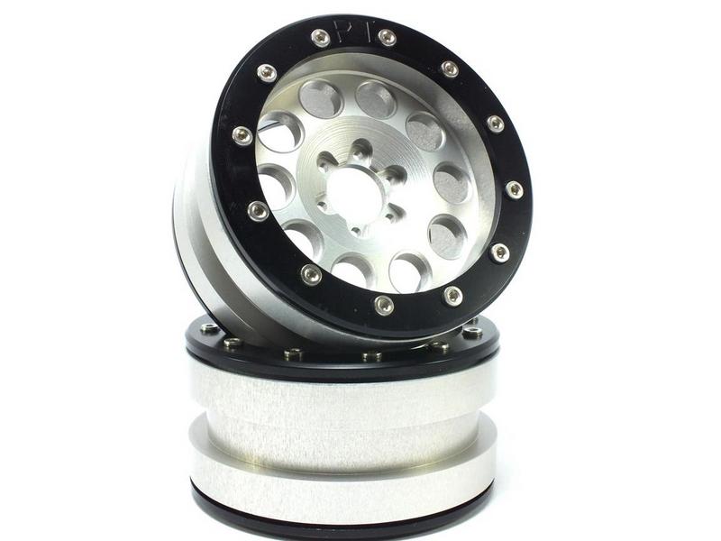 Metsafil Beadlock Wheels PT-REVOLVER silver/black 2.2 (2) ohne Radnabe