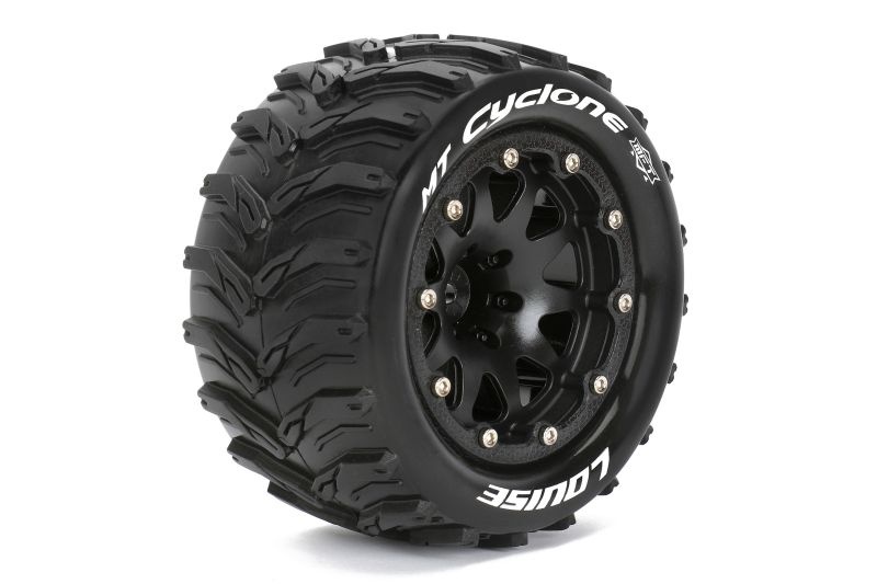 Louise MFT MT-CYCLONE Bead-Lock-Felge schwarz 1/2 Offset (2) 1/10 Monster Truck 2,8 L-T3310SBH - Abbildung 1