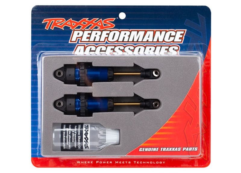 Traxxas 7461 Dämpfer GTR L blau eloxiert, PTFE-coated +TiN Kolbenstangen