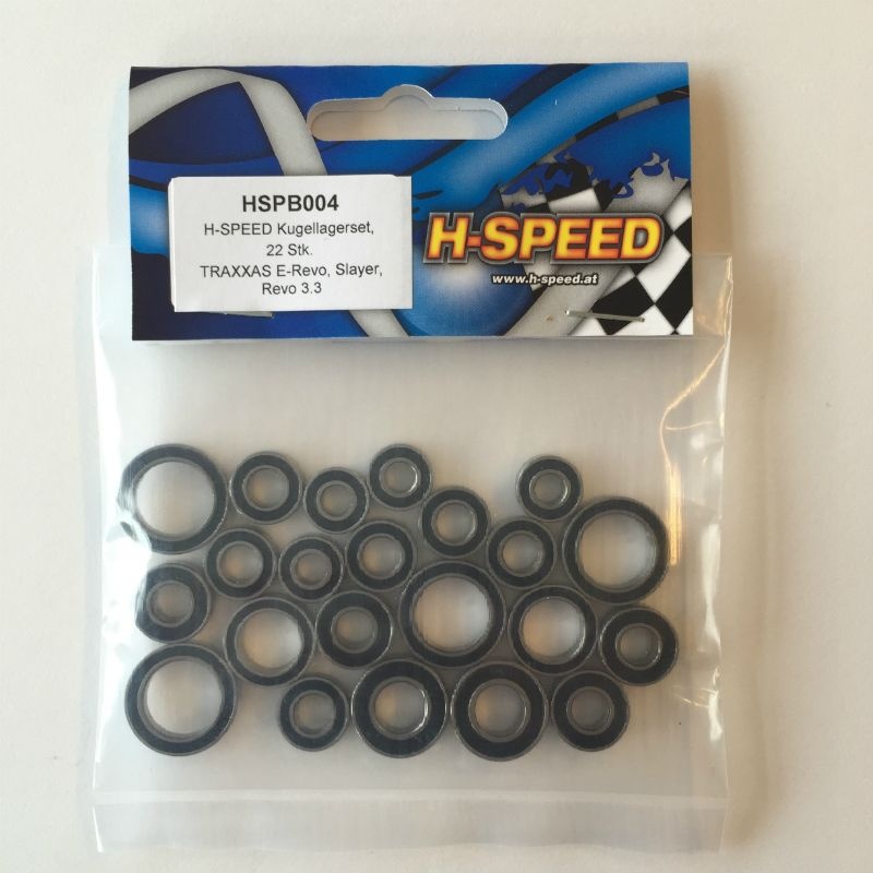 H-SPEED Kugellagerset, 22 Stk Edelstahl mit Dichtung HSPB004