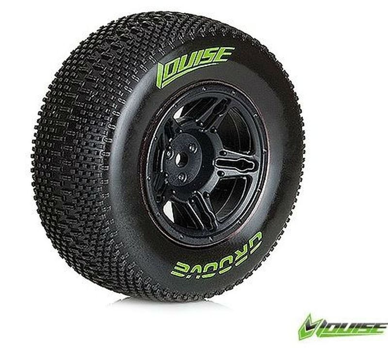 Louise SC-Groove soft Felge schwarz (2) 12mm TRX-Slash h, SC10 L-T3146SBTR