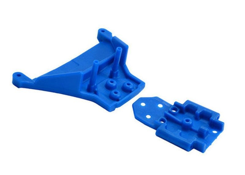 RPM Bulkhead vorn blau TRX Slash 4x4 LCG & Rustler 4x4 73565