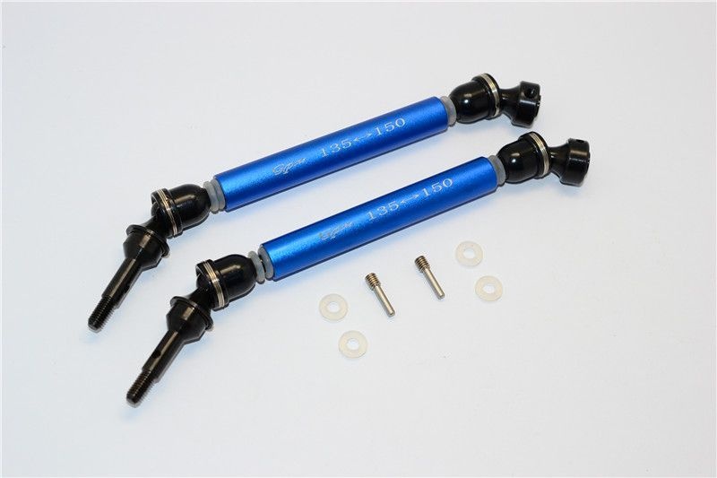 GPM Stahlachsen mit Aluwelle v/h blau Traxxas 1/10 Revo, Summit, E-Revo