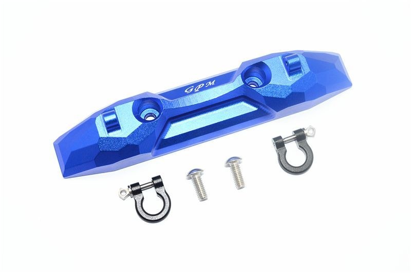 GPM Alu Bumper hinten mit D-Ringen blau Traxxas 1/10 E-Revo