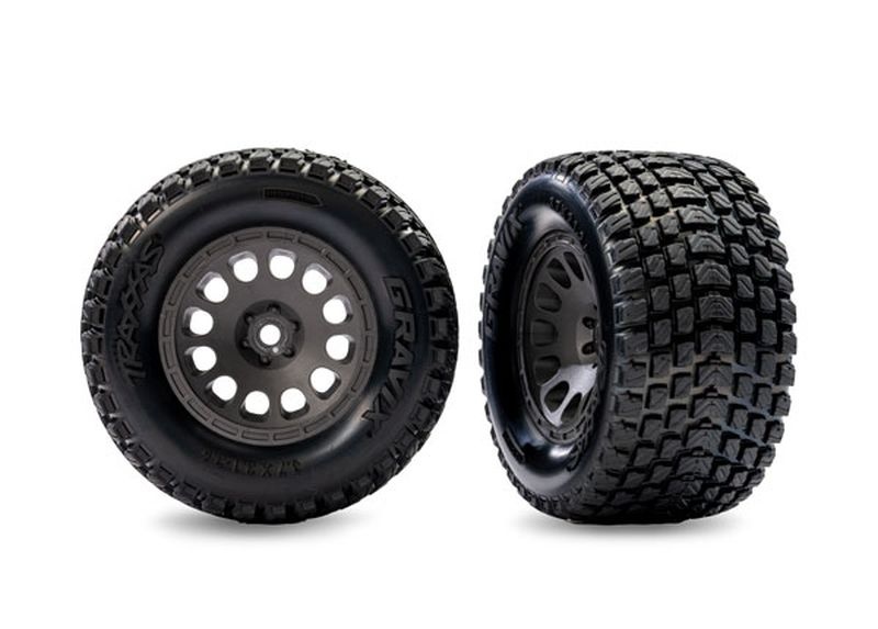 Traxxas Reifen Gravix vo auf Felge grau (2) Mini XRT 10772-GRAY - Abbildung 1