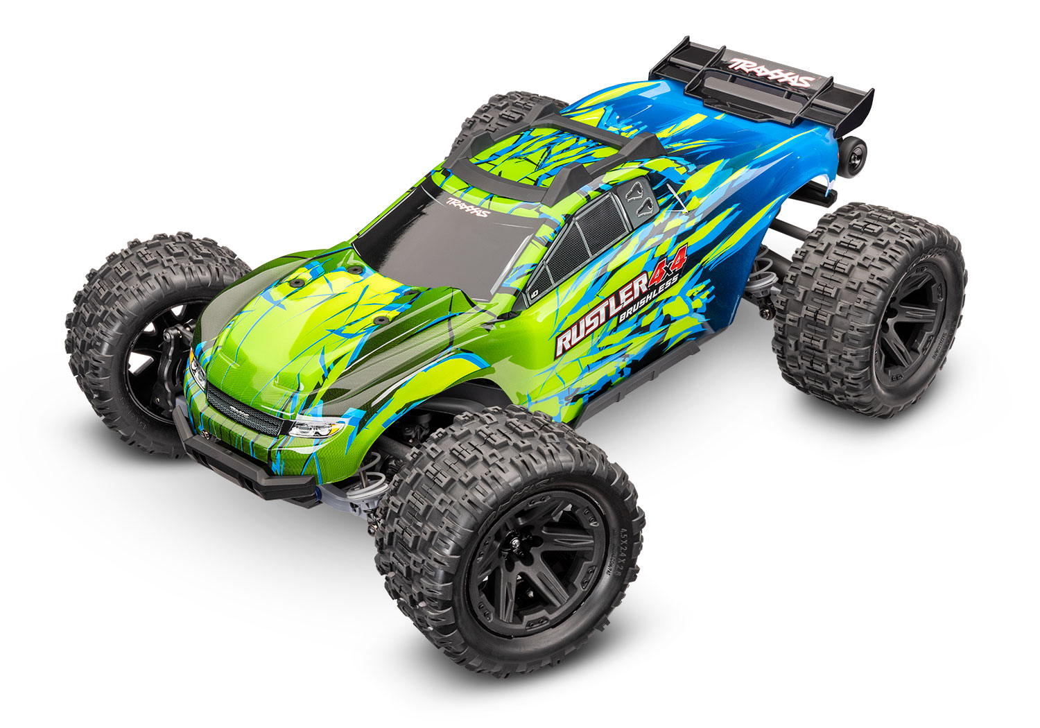 Traxxas Rustler 4x4 VX3 Brushless Stadium Truck Grün 67464-4 - Abbildung 1