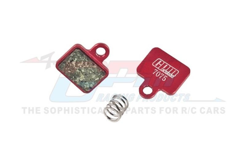 GPM ALU 7075 AND INLAID FRICTION MATERIAL FRONT BRAKE PAD 1/4 PROMOTO-MX MOTORCYCLE RTR rot MX035/SPNR