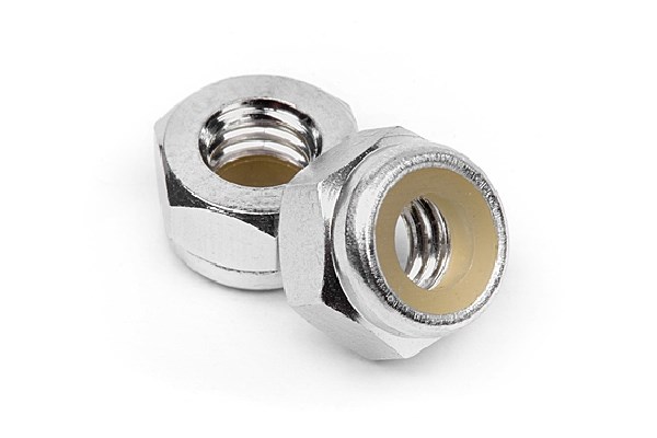 HPI Aluminium Stoppmutter M4 Silber (10St) Z866
