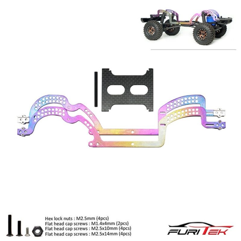 FURITEK GRASSHOPPER TITANIUM (RAINBOW) FRAME KIT FOR TRX-4M  FUR-2286