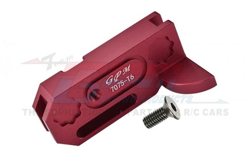 GPM Aluminium Zentral Getriebe-Support rot für div. ARRMA 1/10 und 1/8 Modelle MAG018AR