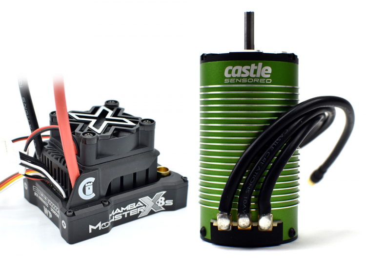 Castle Mamba Monster X 8S 33,6V 1717-1260KV Sensor Combo 010-0165-03