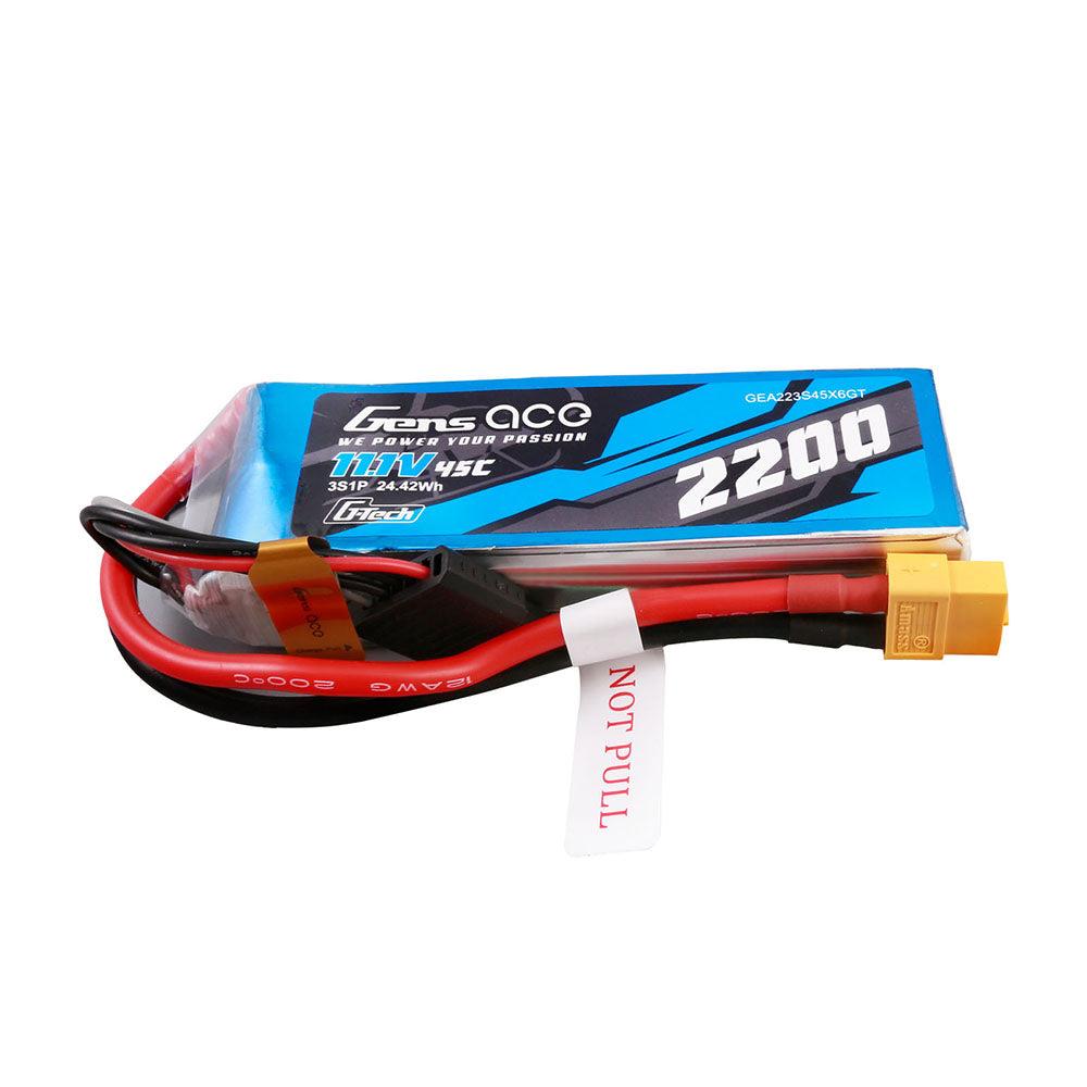 Gens Ace G-Tech 2200mAh 11.1V 45C 3S1P Lipo Akku Pack mit XT60 Stecker GEA223S45X6GT