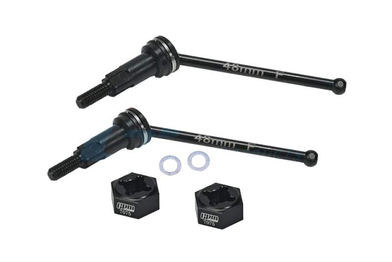 GPM CVD-Antriebswelle Carbon/Stahl vo +Radmitnehmer schwarz (2) für ARRMA 1/18 Granite 4WD MGG048FSBK