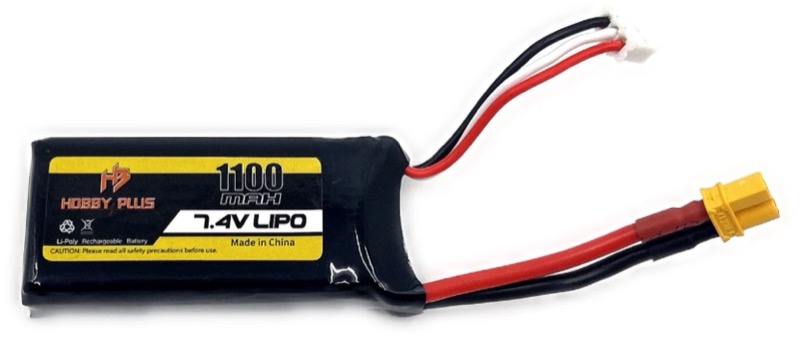 Hobby Plus 7.4v 1100MAH Lipo Battery 240590
