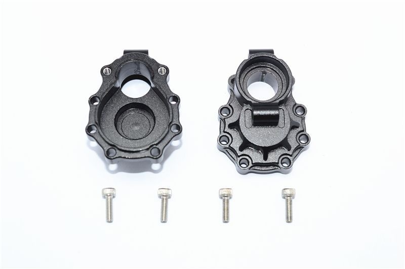 GPM Alu Radträgergehäuse hinten schwarz Traxxas Traxxas4 & 6