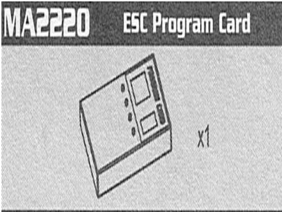 Amewi MA2220 ESC Program Card Raptor MA2220