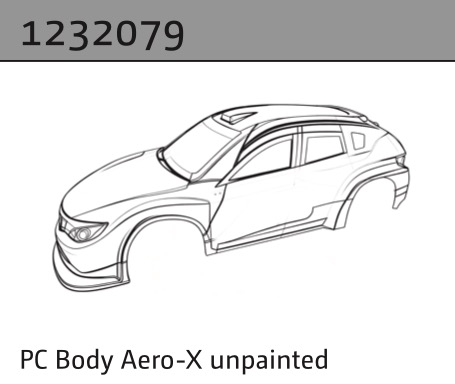 Absima PC Karosserie Aero-X unlackiert (ohne Sticker) 1232079