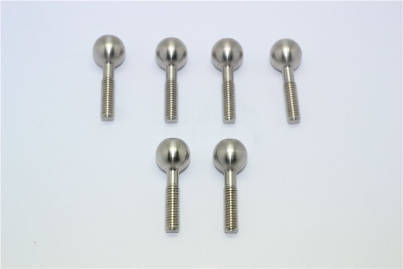 GPM Edelstahl Pivotballs für Radträger hinten (6 Stk.) ARRMA Nero 6s MAN007SROC