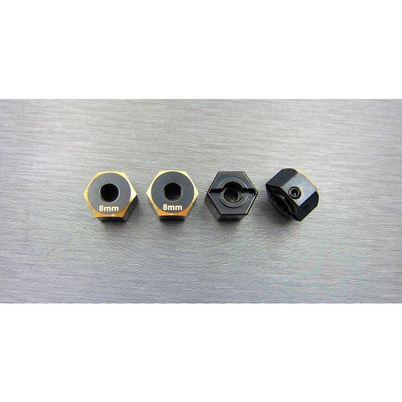 SAMIX Messing Hex Adapter (8mm) für Axial SCX10-2 SCX2-4063-8