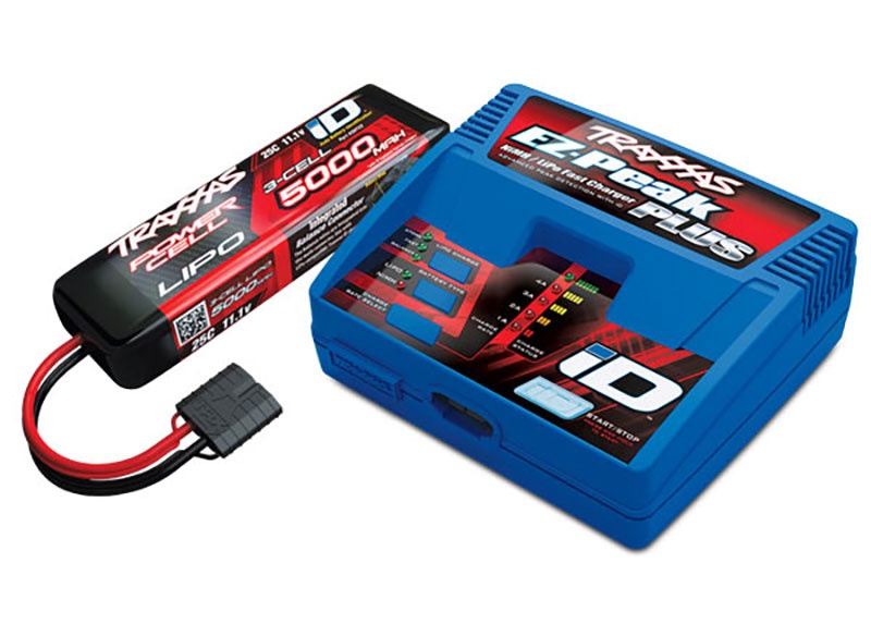 Traxxas EZ-Peak Plus Schnell-Lader 4A & LiPo 5000mAh 3S 25C Set mit iD, TRX2970G & 1x TRX2872X (EU-Version) 2970G-3S