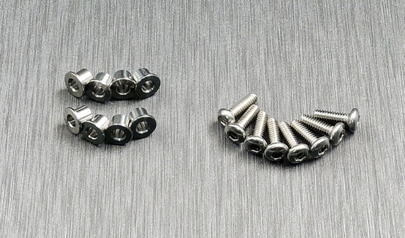 SAMIX Knuckle & Link oben Edelstahl (Lager-Set + 8 Schrauben) für FMS FCX24 FCX24-6067